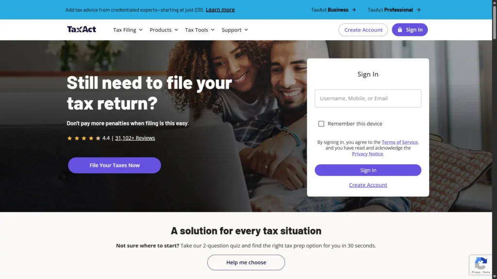 TaxACT Free Edition