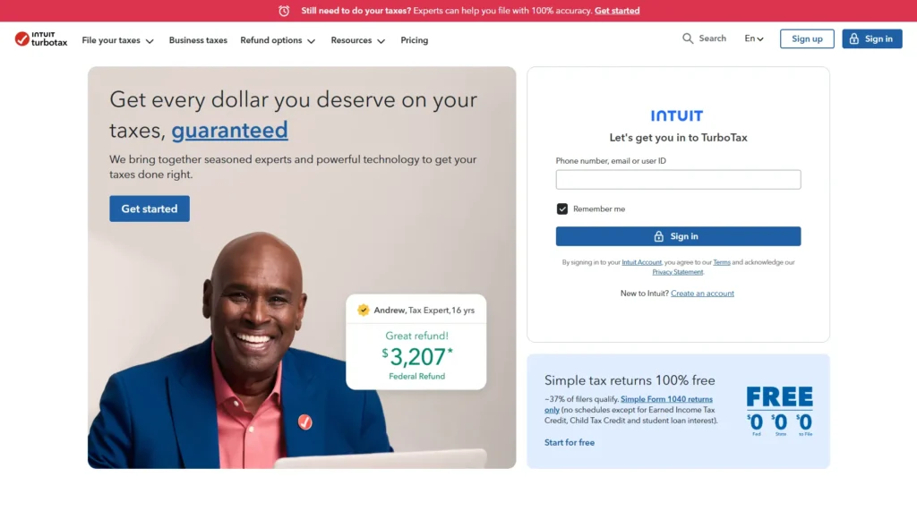 TurboTax Free Edition, Polished but Limited