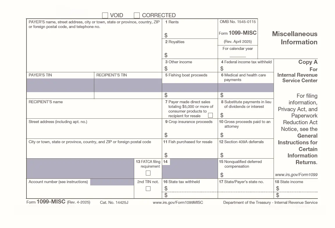Form 1099-MISC: Miscellaneous Payments Form 1099-MISC: Miscellaneous Payments