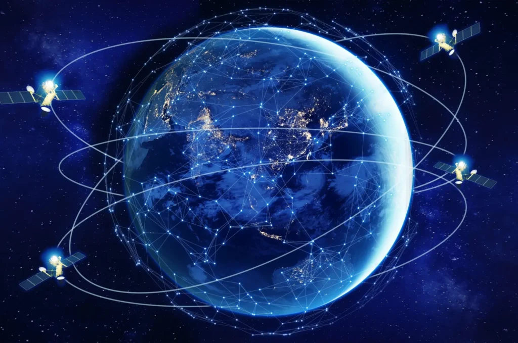 Satellite Constellations orbiting the globe scaled