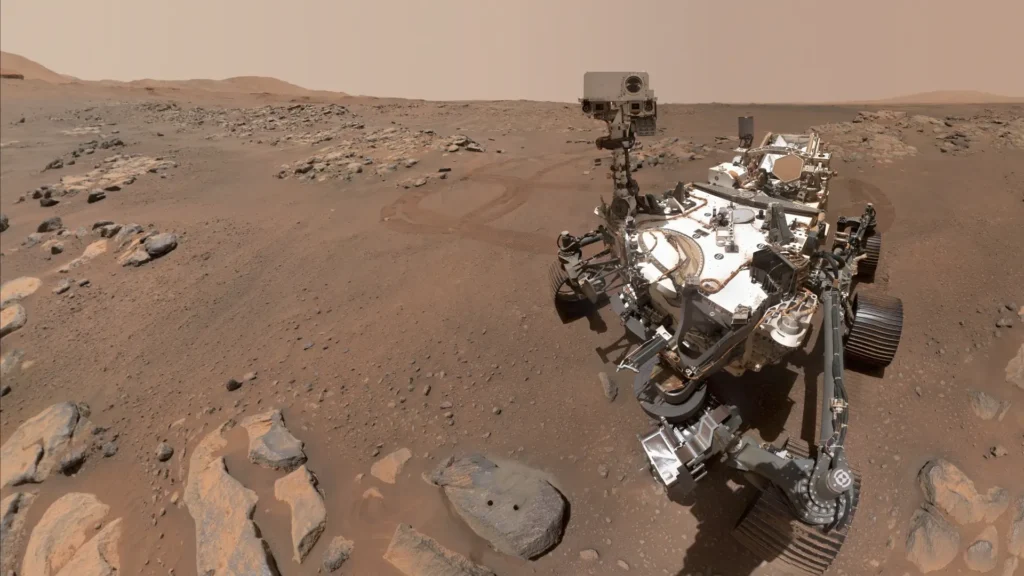 Perseverance Rover Selfie at Rochette Horizontal V2. Perseverance Rover Selfie at Rochette Horizontal V2