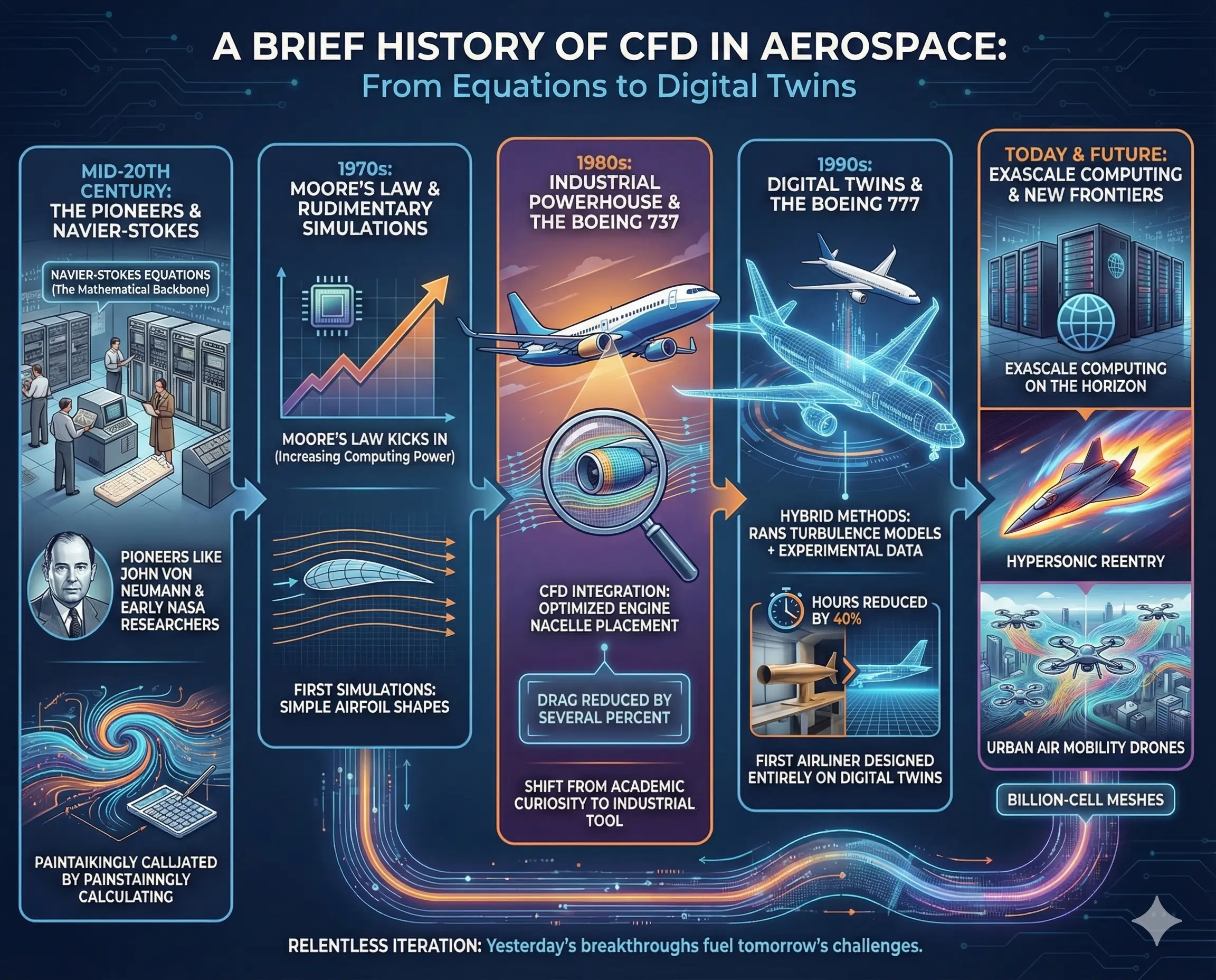 A Brief History of Computational Fluid Dynamics (CFD) in Aerospace