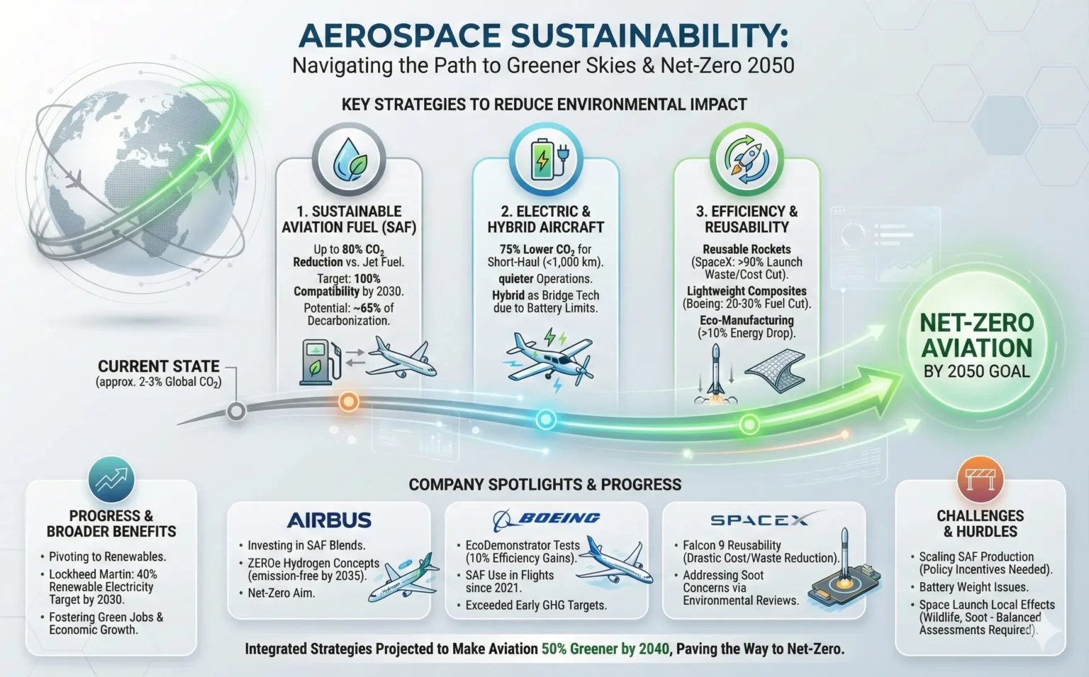 How Aerospace Companies Are Reducing Environmental Impact
