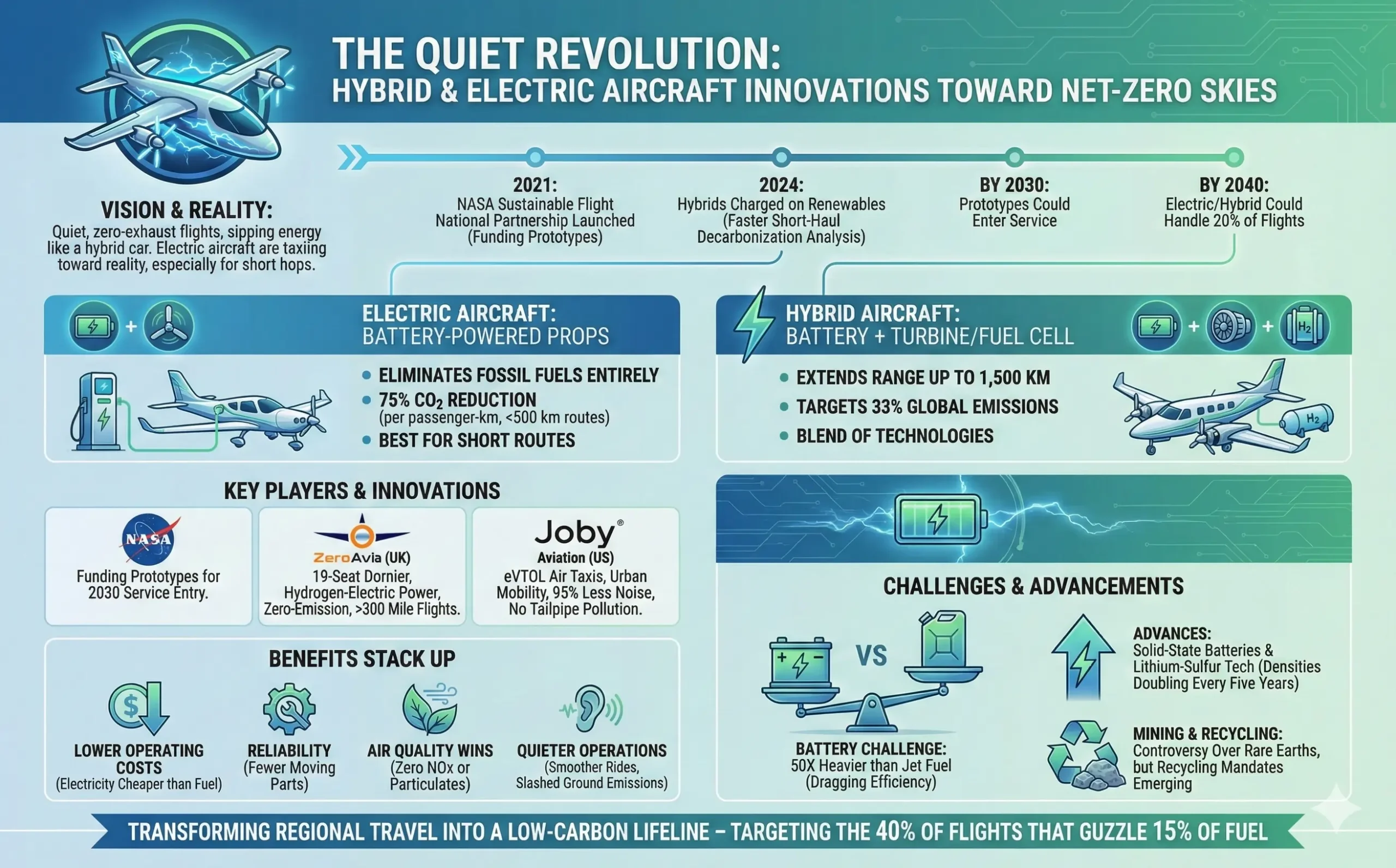 Hybrid and Electric Aircraft Innovations Towards Net-Zero Skies