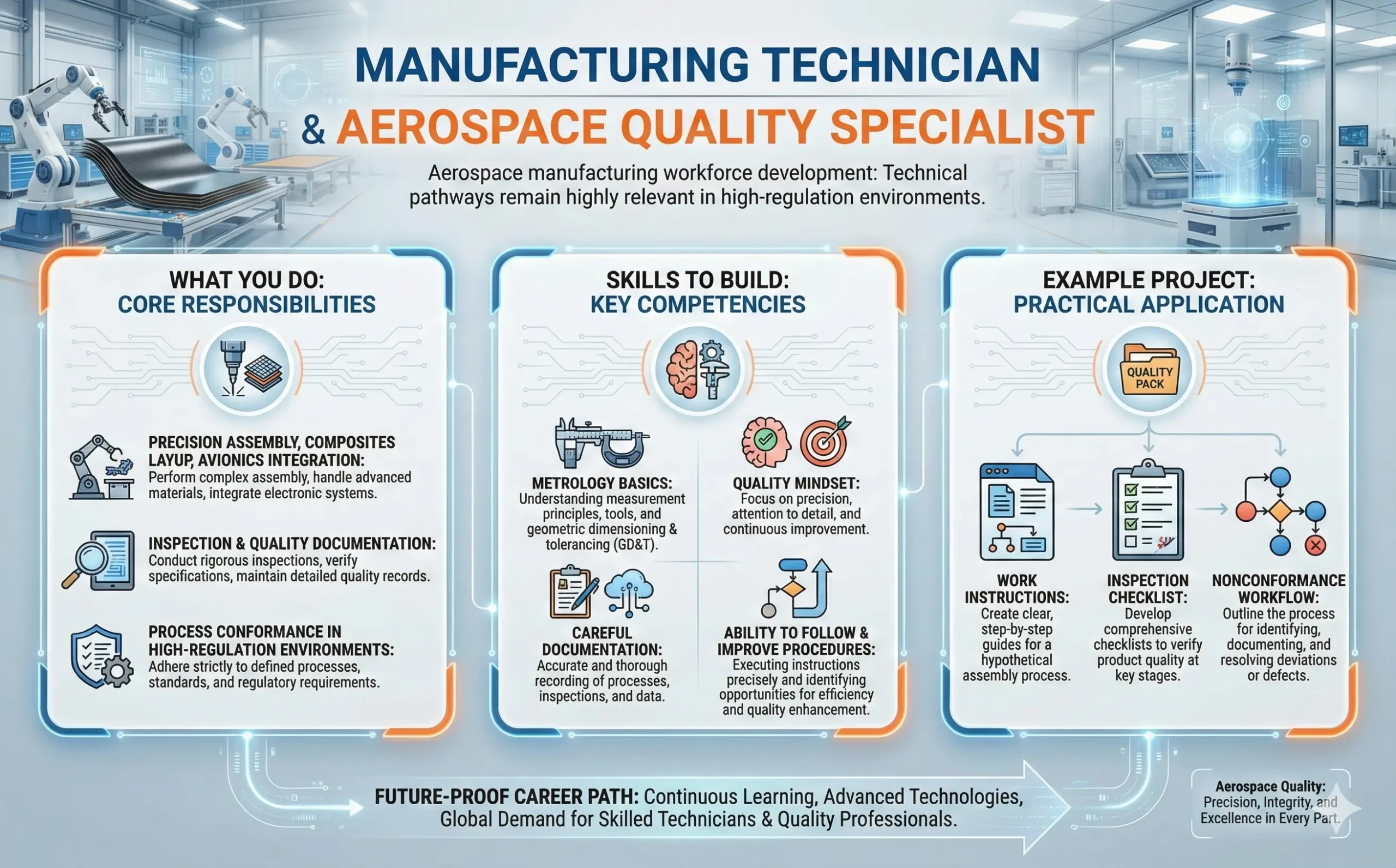Manufacturing Technician and Aerospace Quality Specialist. Manufacturing Technician and Aerospace Quality Specialist