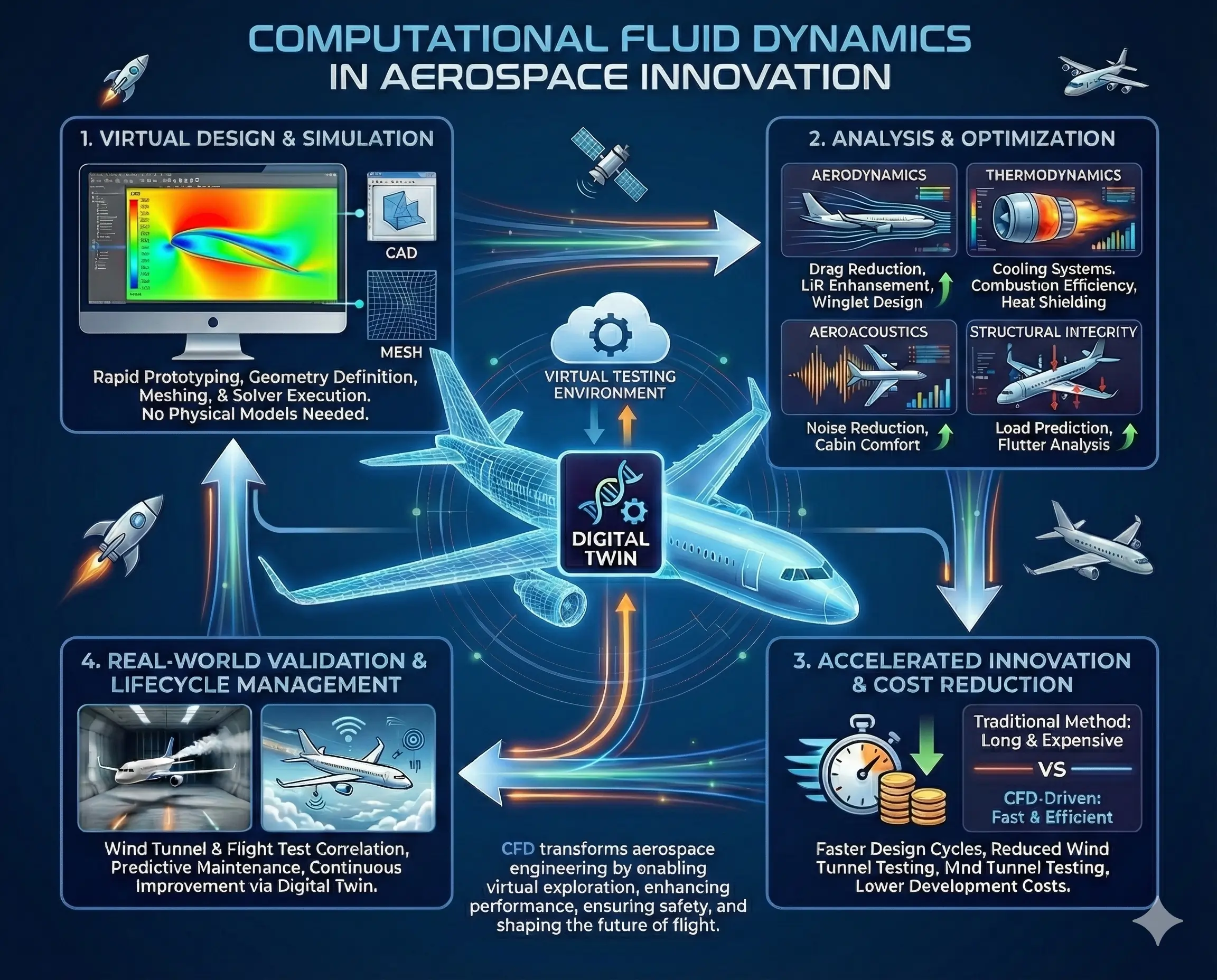 Computational Fluid Dynamics in Aerospace Innovation