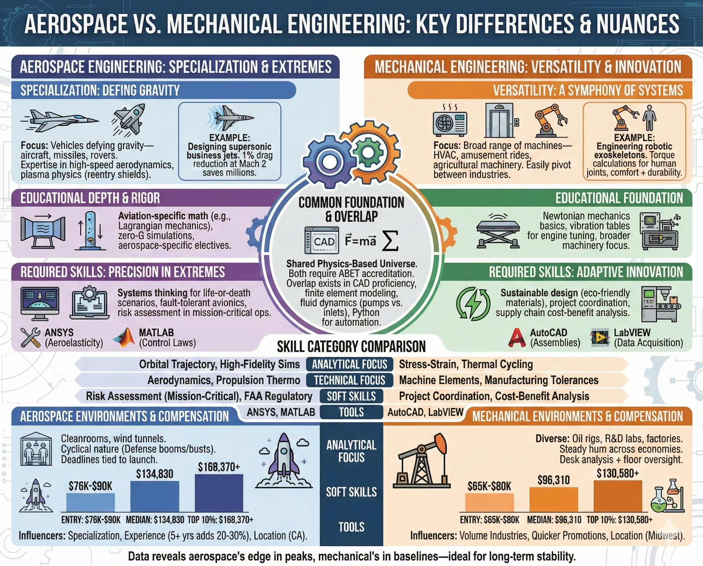 Dissecting the Key Differences Aerospace and Mechanical Engineering