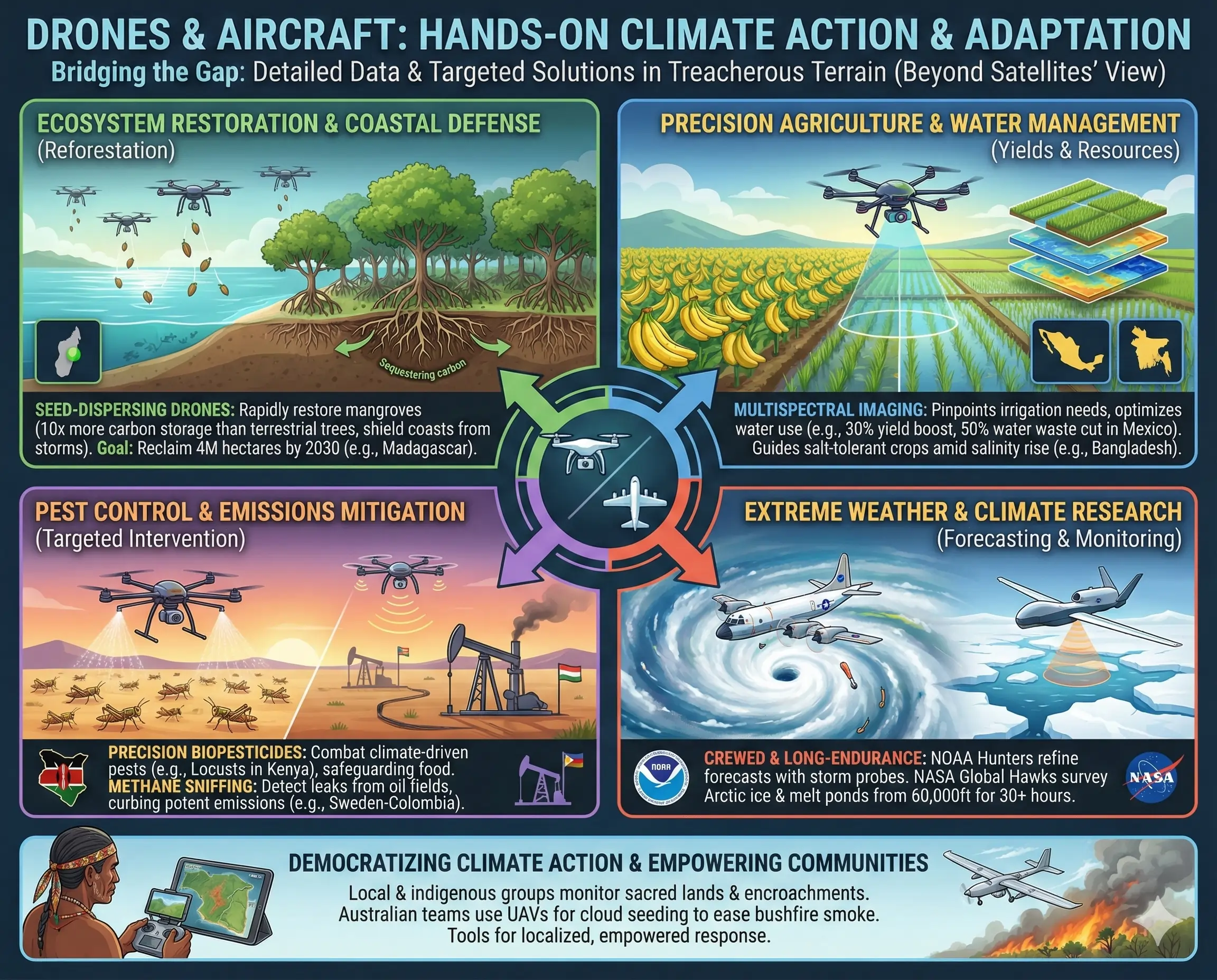 Drones and Aircraft in Hands-On Climate Work