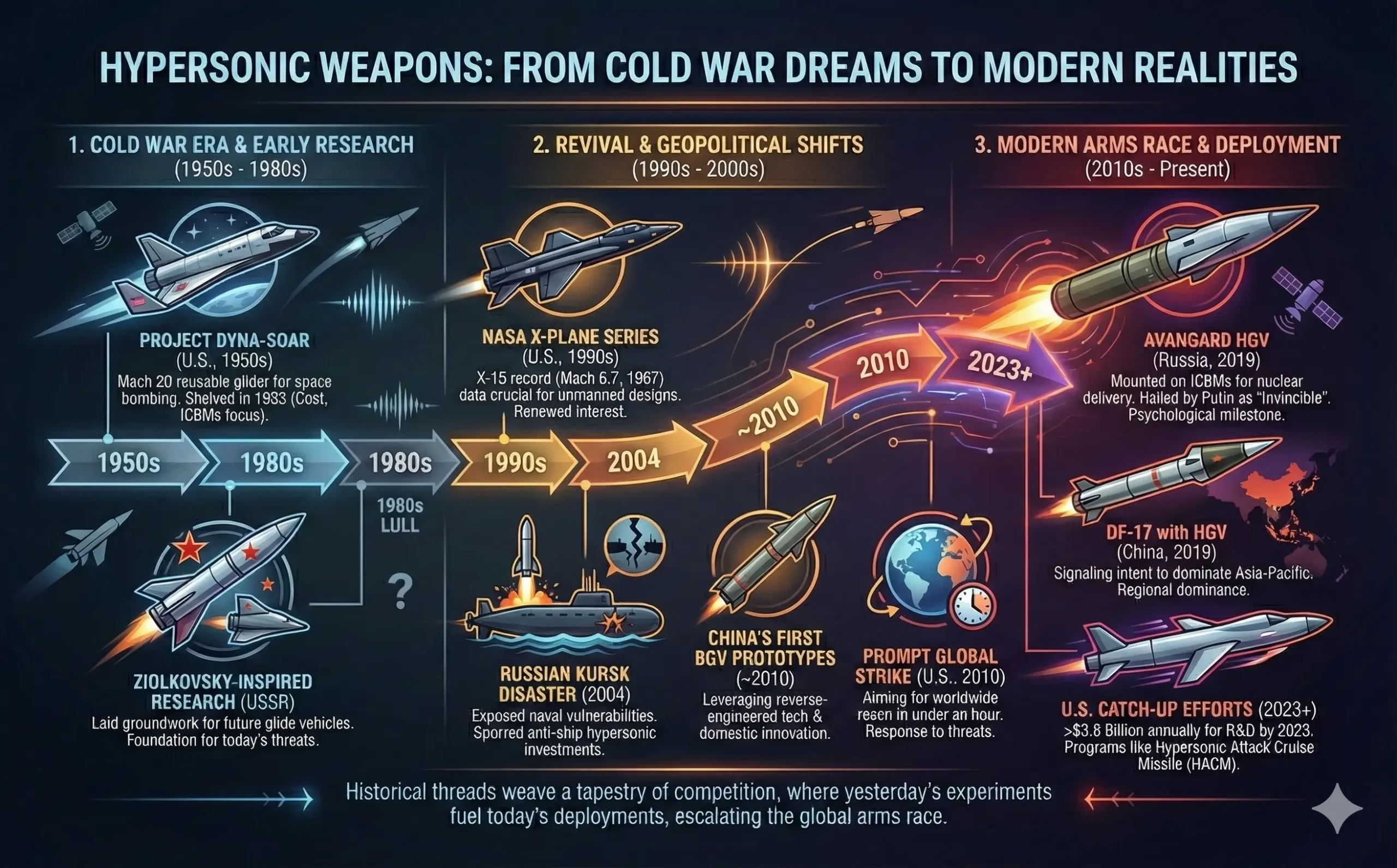 From Cold War Dreams to Modern Realities of Hypersonic Weapons