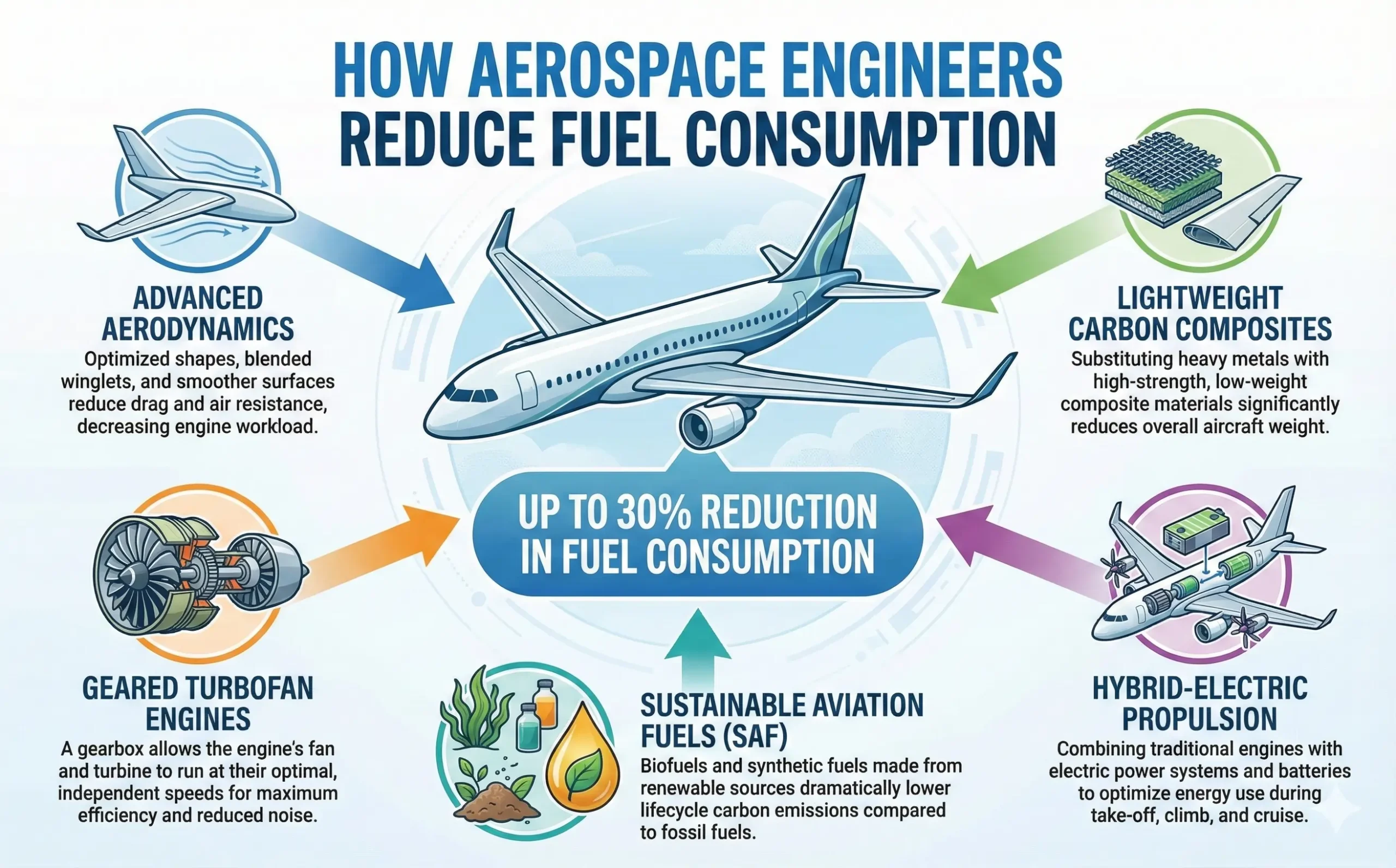 How Aerospace Engineers Reduce Fuel Consumption
