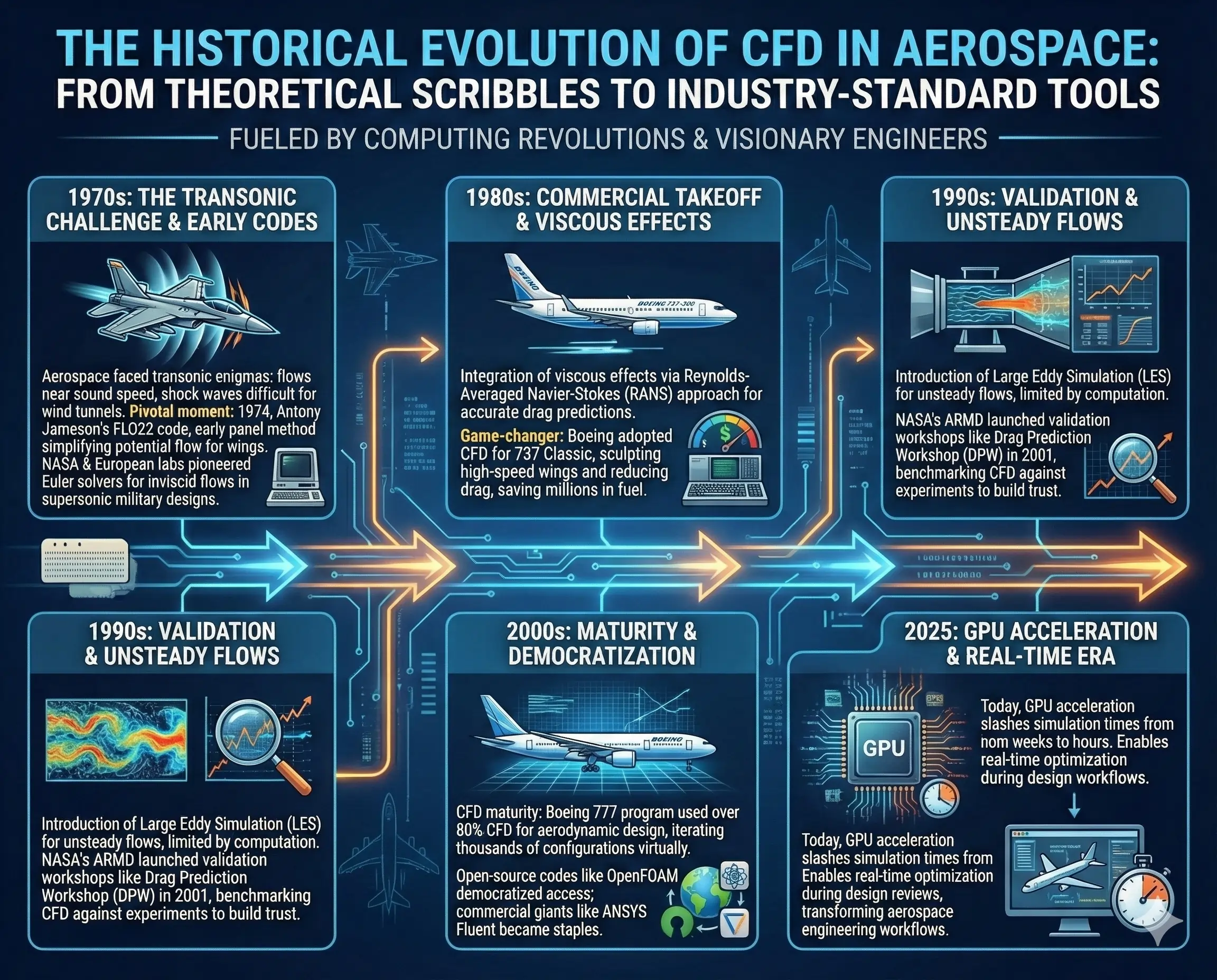 The Historical Evolution of CFD in Aerospace