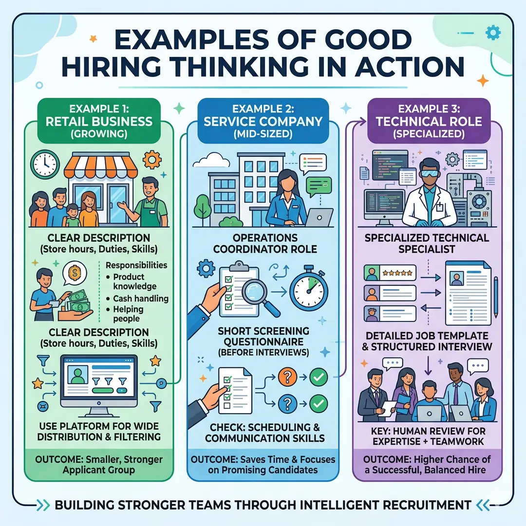 Examples of good hiring thinking in action