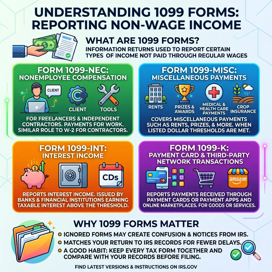 1099 Forms: The Forms That Report Non-Wage Income