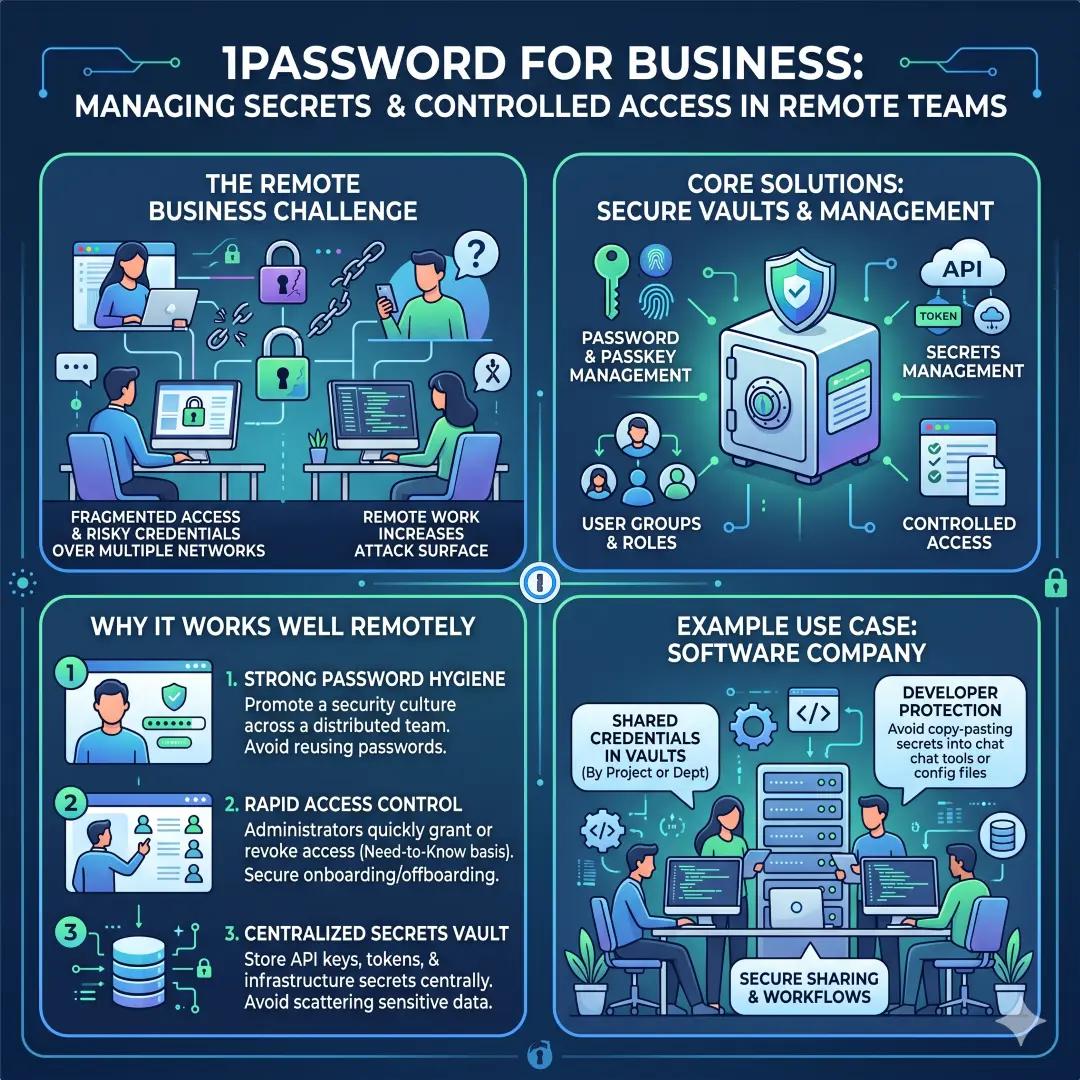 1Password for passwords, secrets, and controlled access