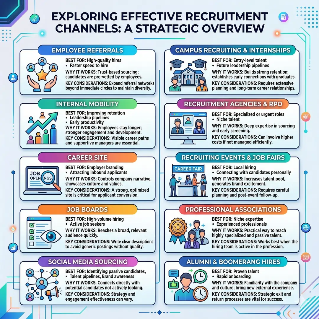 Best recruitment channels at a glance Best recruitment channels at a glance