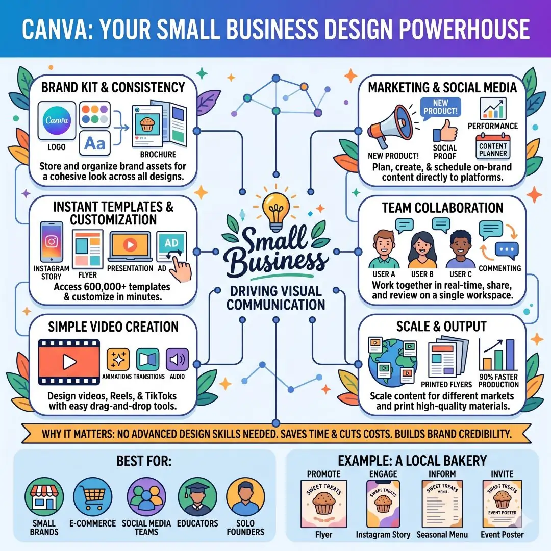 Canva for brand design and visual content