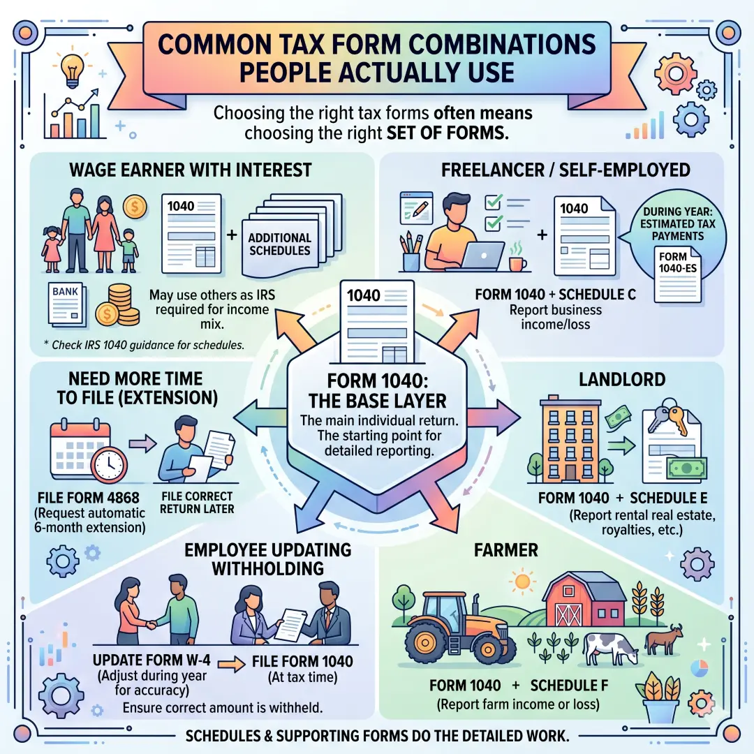 Common form combinations people actually use