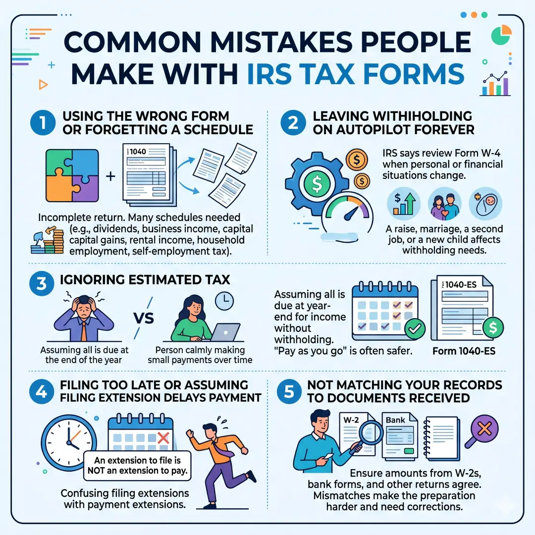 Common mistakes people make with IRS tax forms