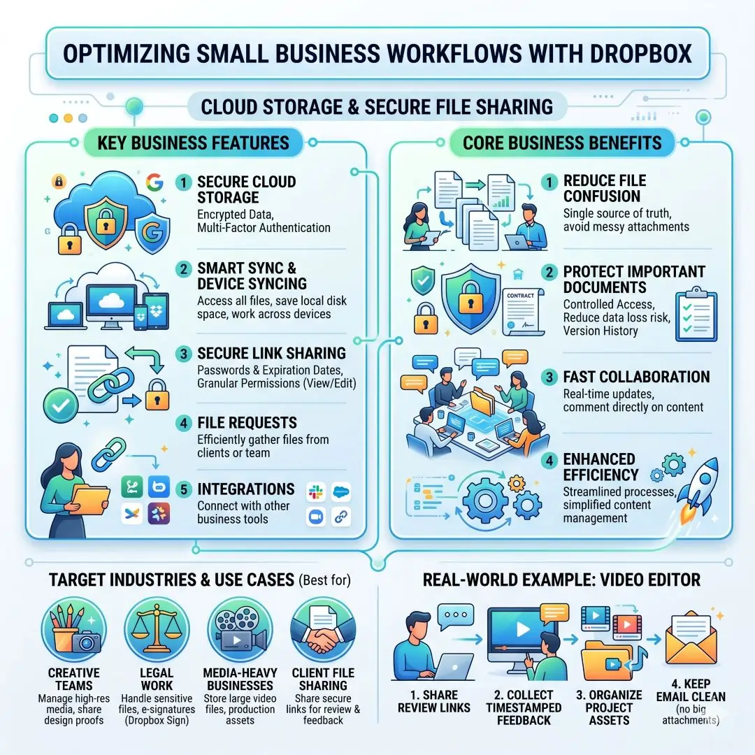 Dropbox for cloud storage and secure file sharing