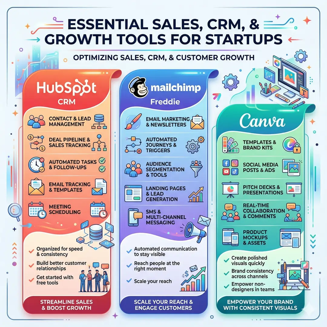 Essential sales, CRM, and customer growth tools for startups
