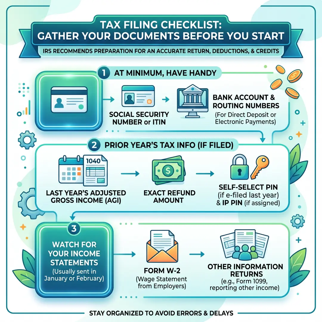 Gather your documents before you start