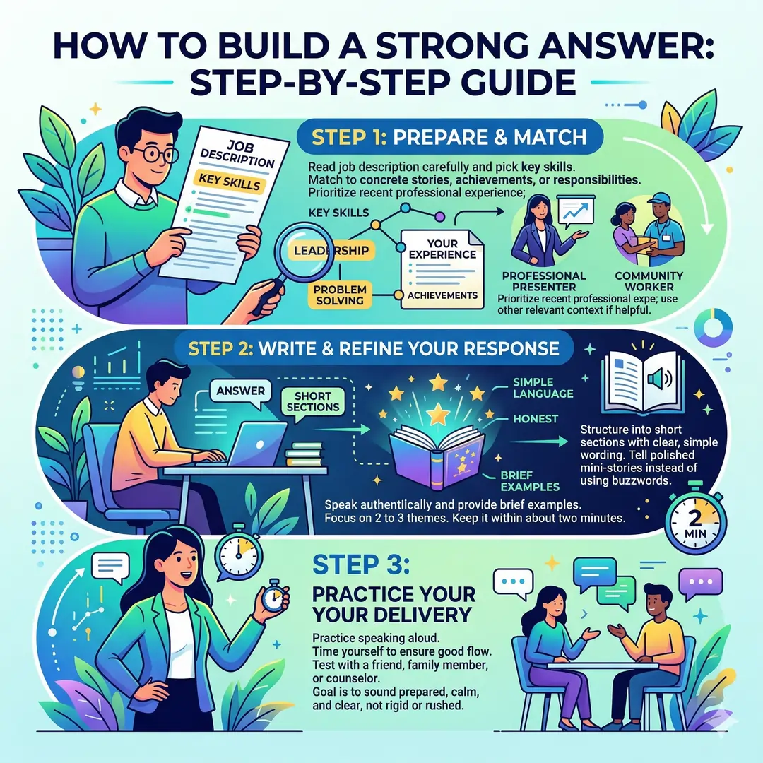 How to build a strong answer step by step