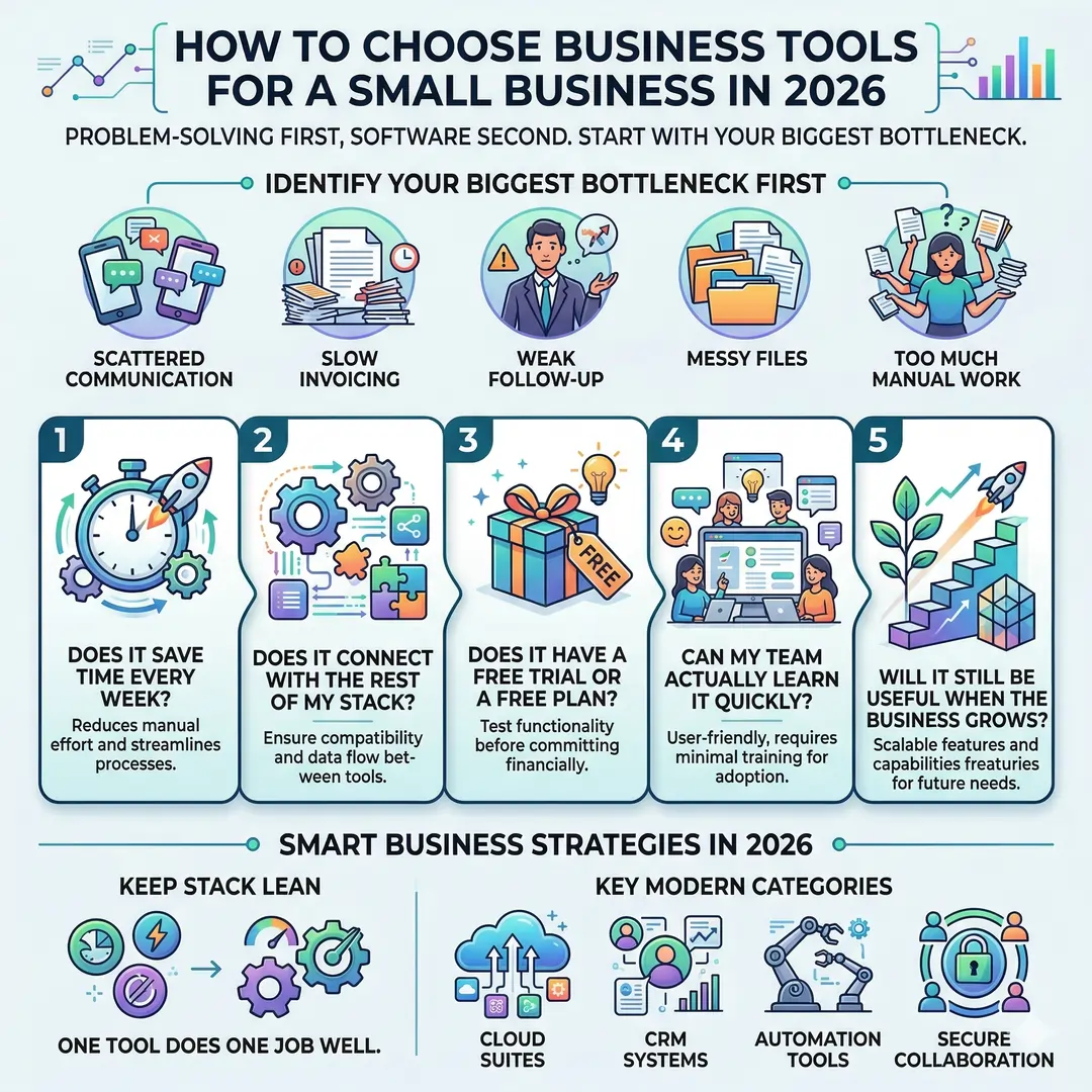 How to choose business tools for a small business in 2026