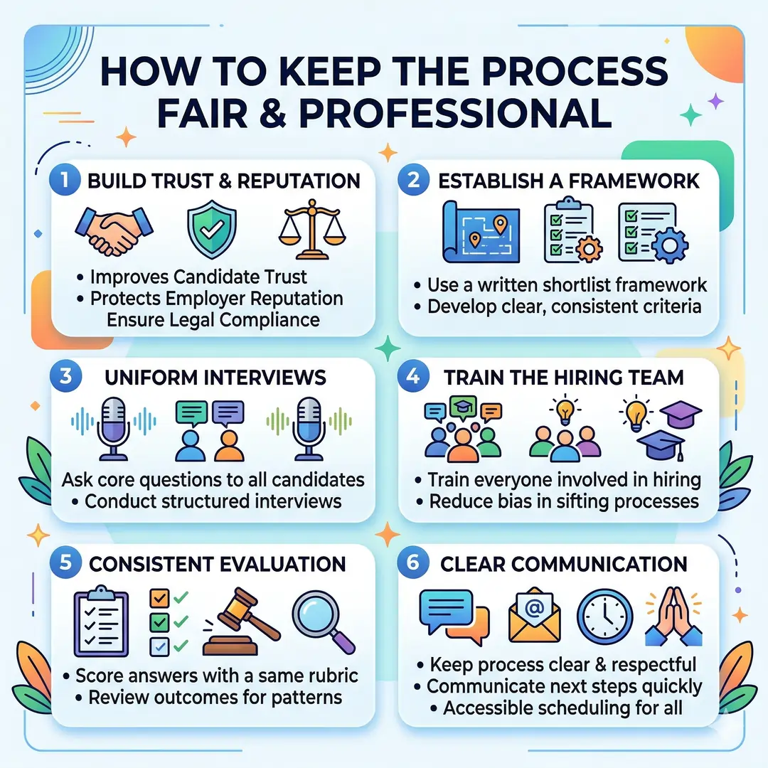 How to keep the process fair and professional How to keep the process fair and professional