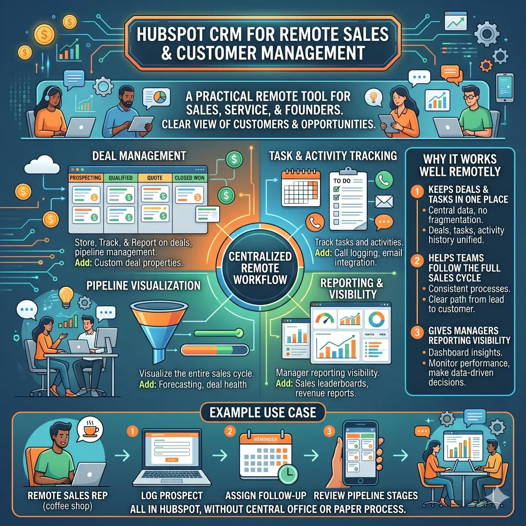 HubSpot CRM for remote sales and customer management