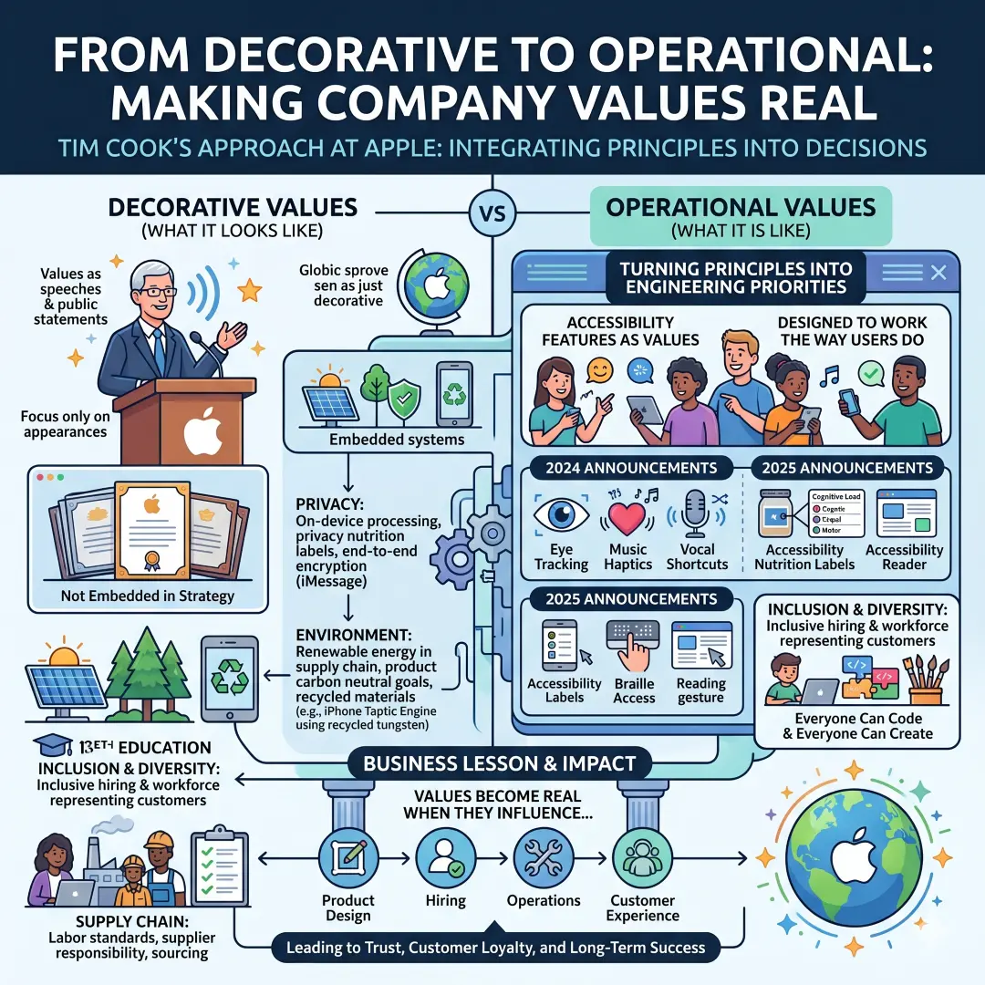 Make values operational, not decorative