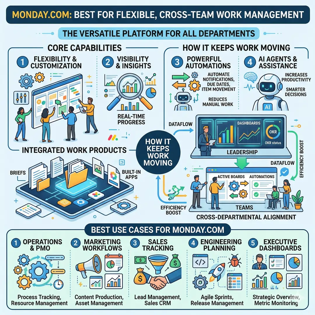Monday.com: Best for Flexible, Cross-Team Work Management Monday.com: Best for Flexible, Cross-Team Work Management