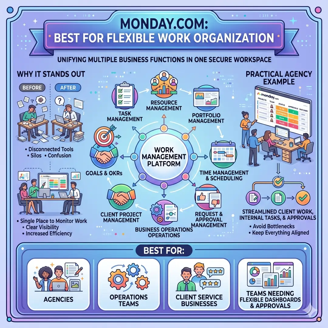 Monday.com: Best for Flexible Work Organization