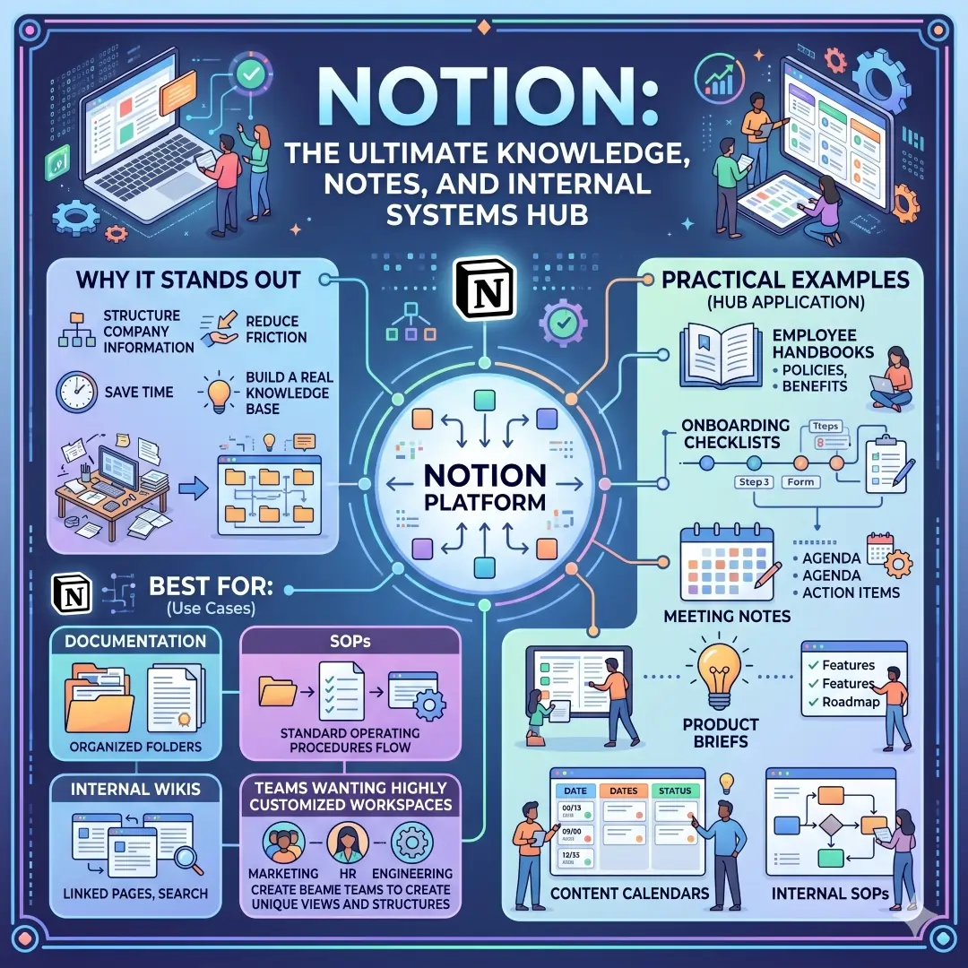 Notion: Best for Knowledge, Notes, and Internal Systems