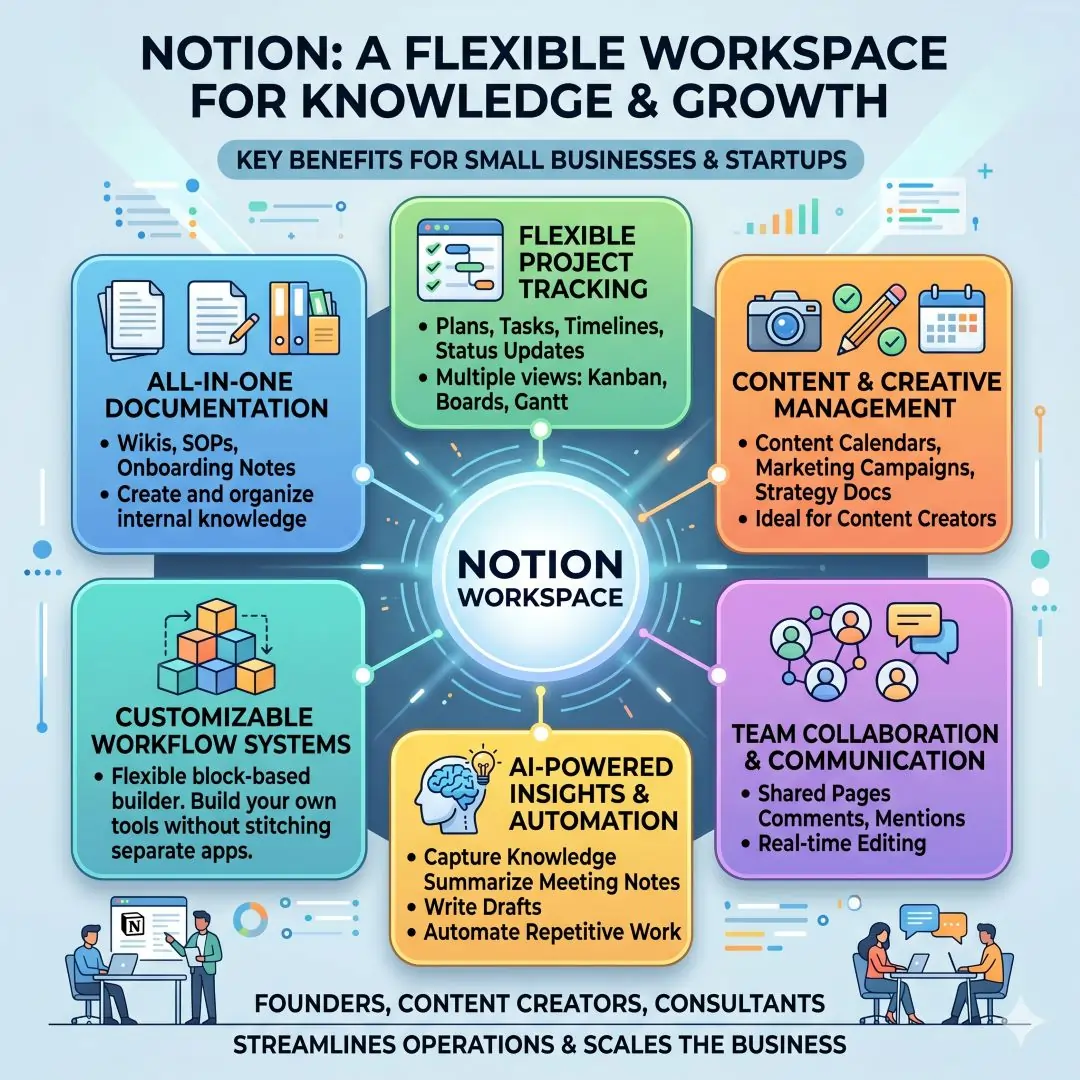 Notion for knowledge management and flexible workspaces