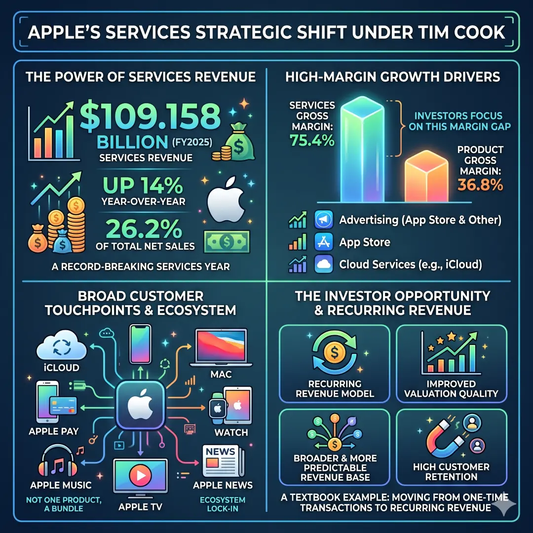 Services is the most important strategic shift under Tim Cook