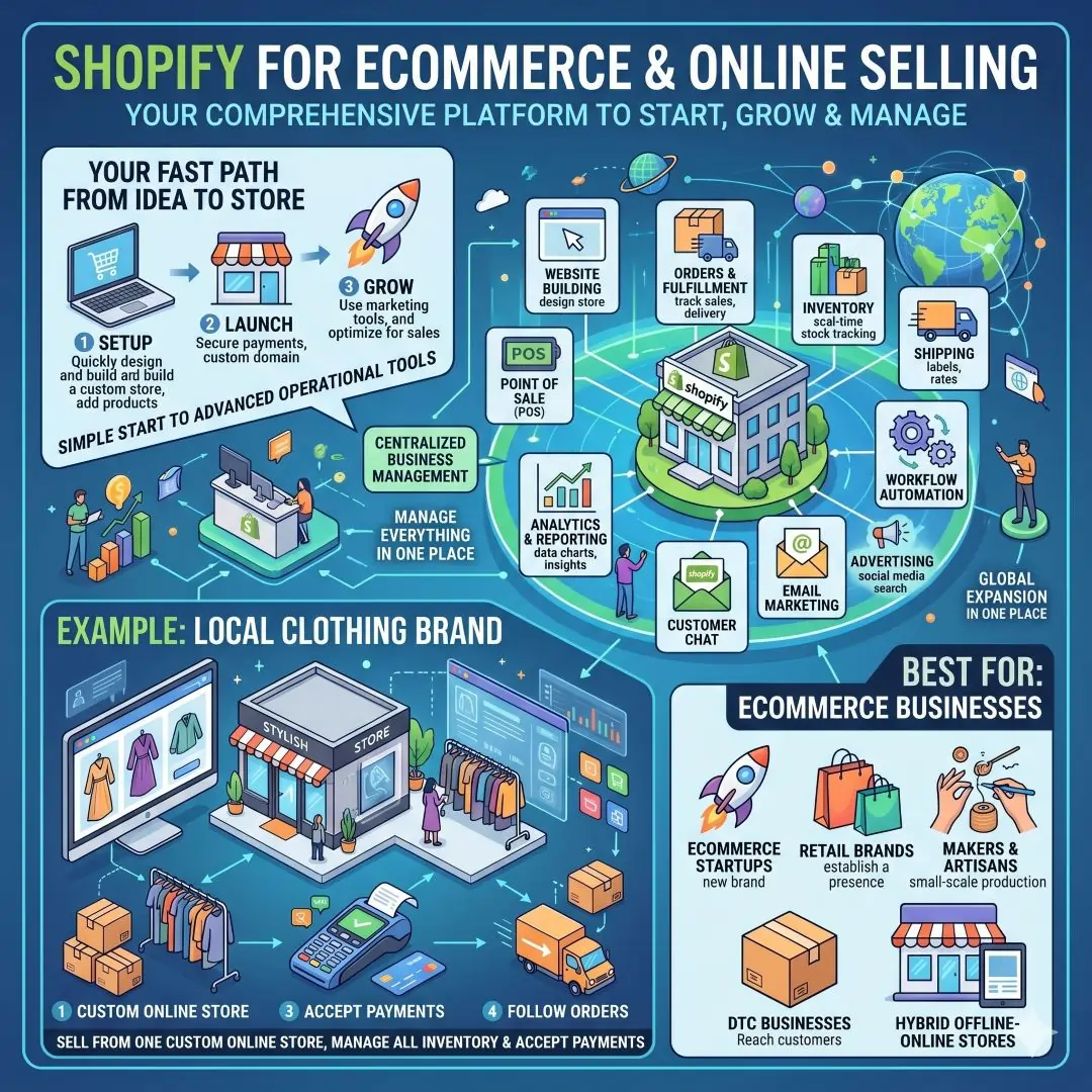 Shopify for ecommerce and online selling