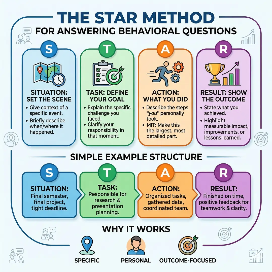 The STAR method for answering behavioral questions