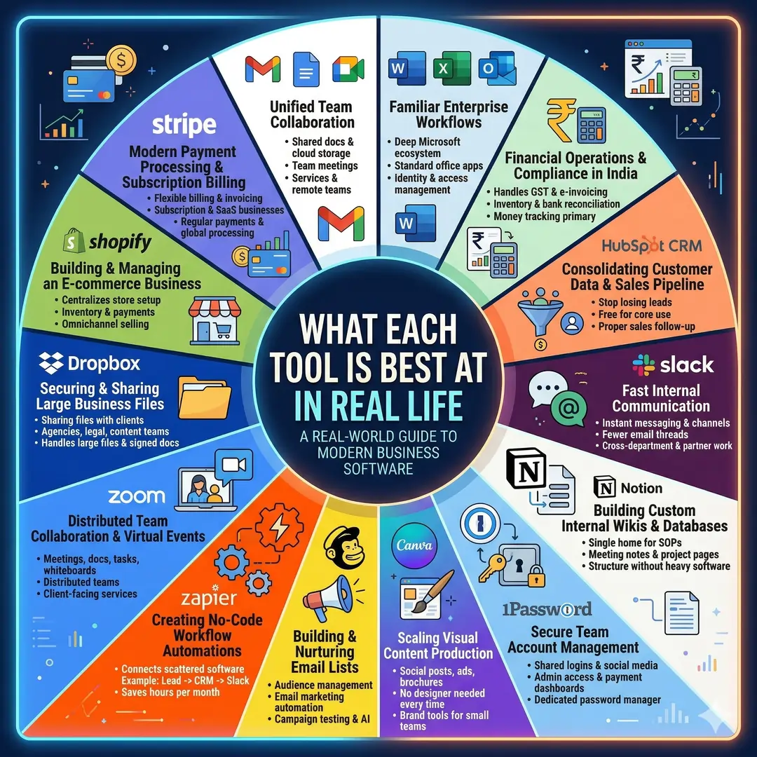 The primary real-life advantages of 14 key business tools