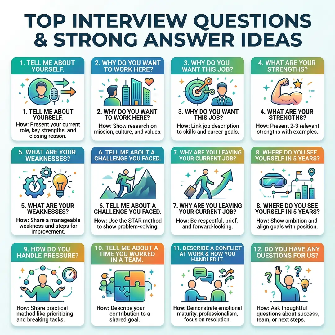 Top Interview Questions and Strong Answer Ideas