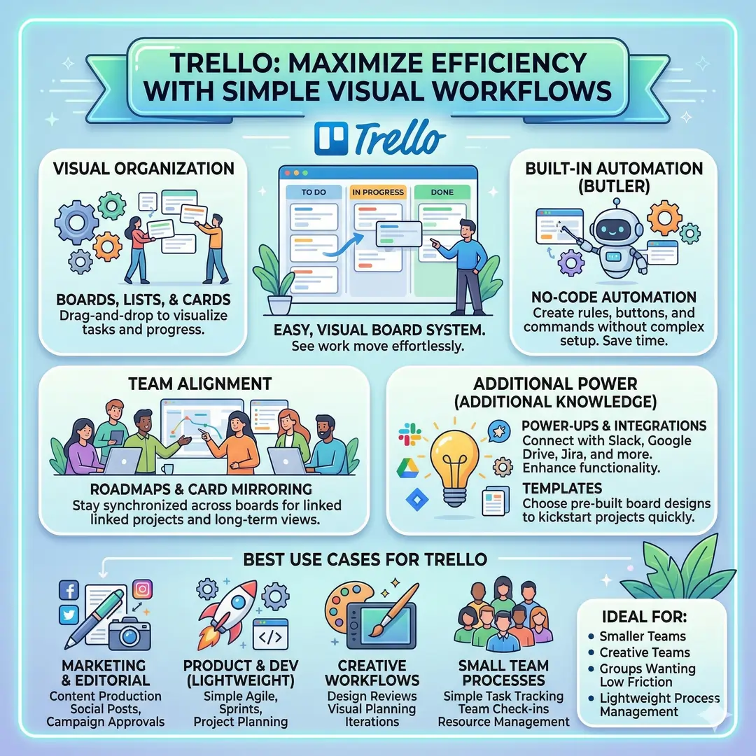 Trello: Best for Simple, Visual Workflows Trello: Best for Simple, Visual Workflows