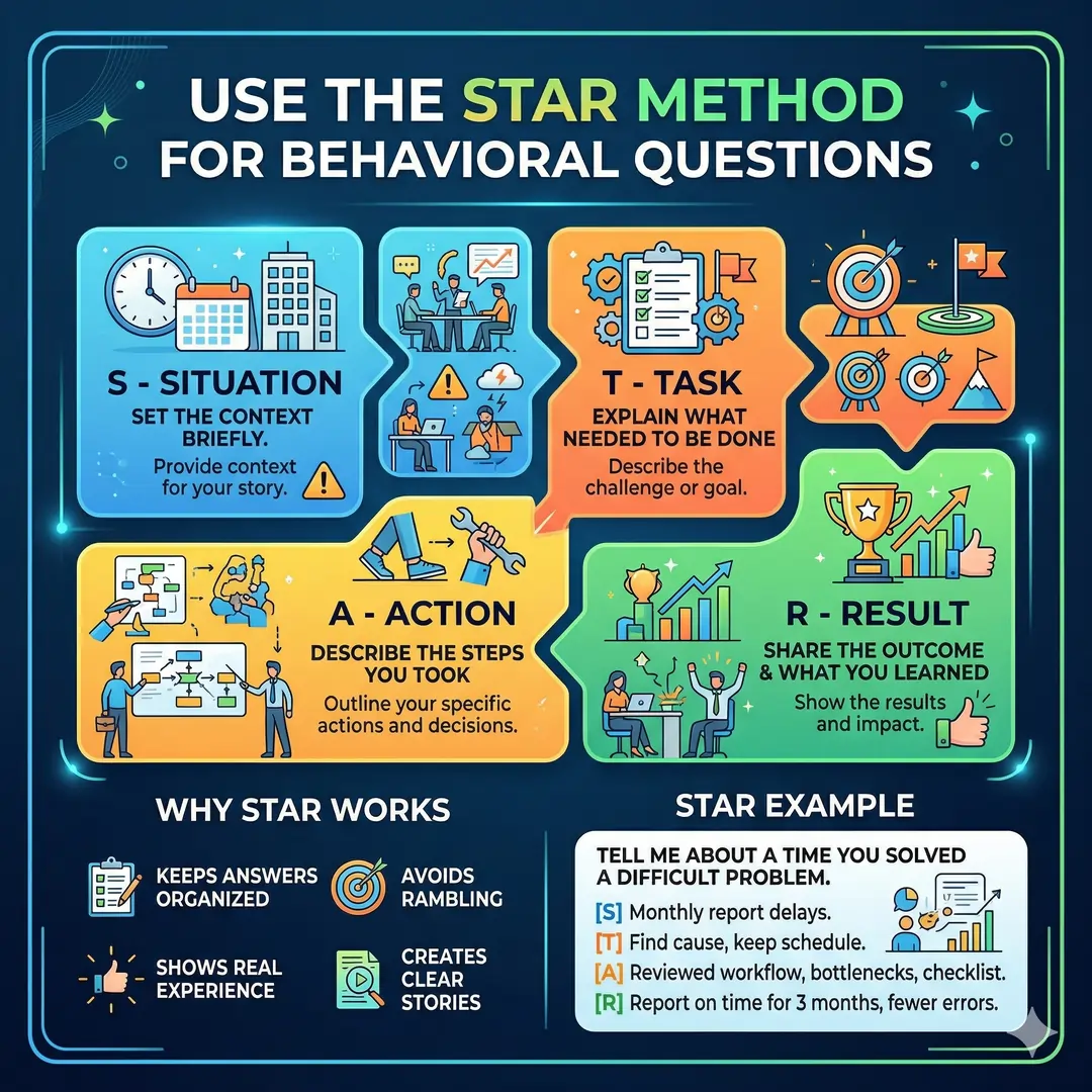 Use the STAR Method for Behavioral Questions Use the STAR Method for Behavioral Questions