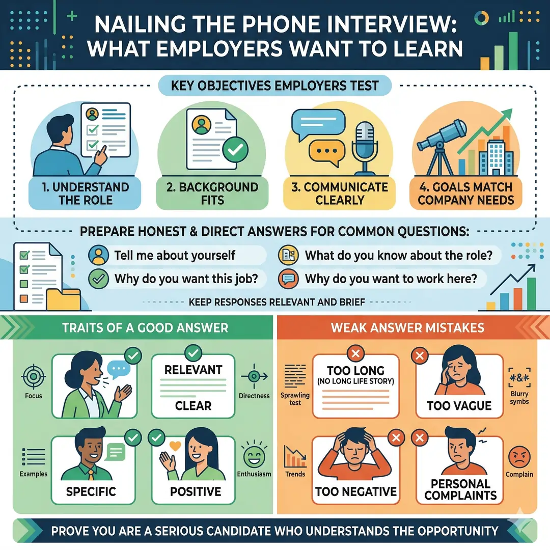 What Employers Usually Want to Learn on a Phone Interview What Employers Usually Want to Learn on a Phone Interview