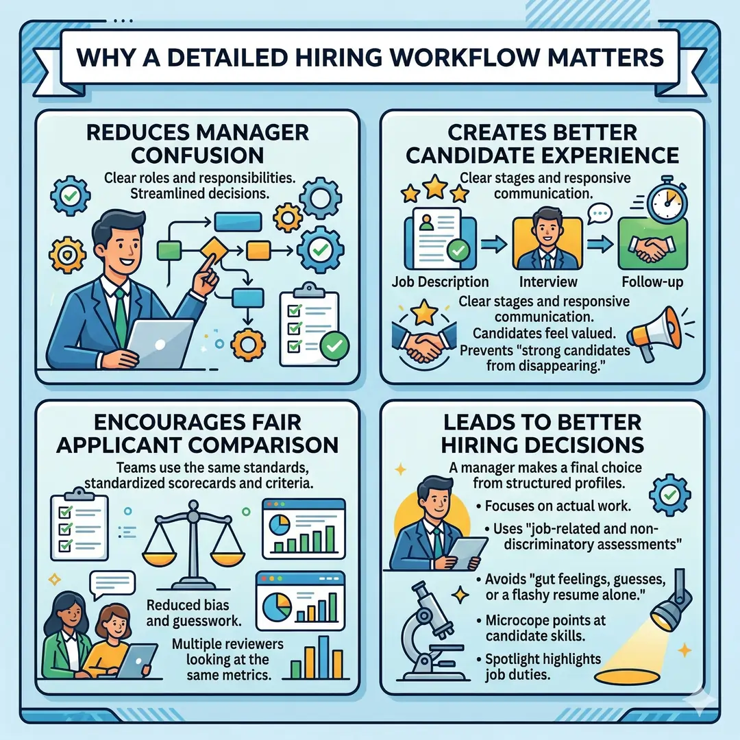 Why a detailed hiring workflow matters Why a detailed hiring workflow matters