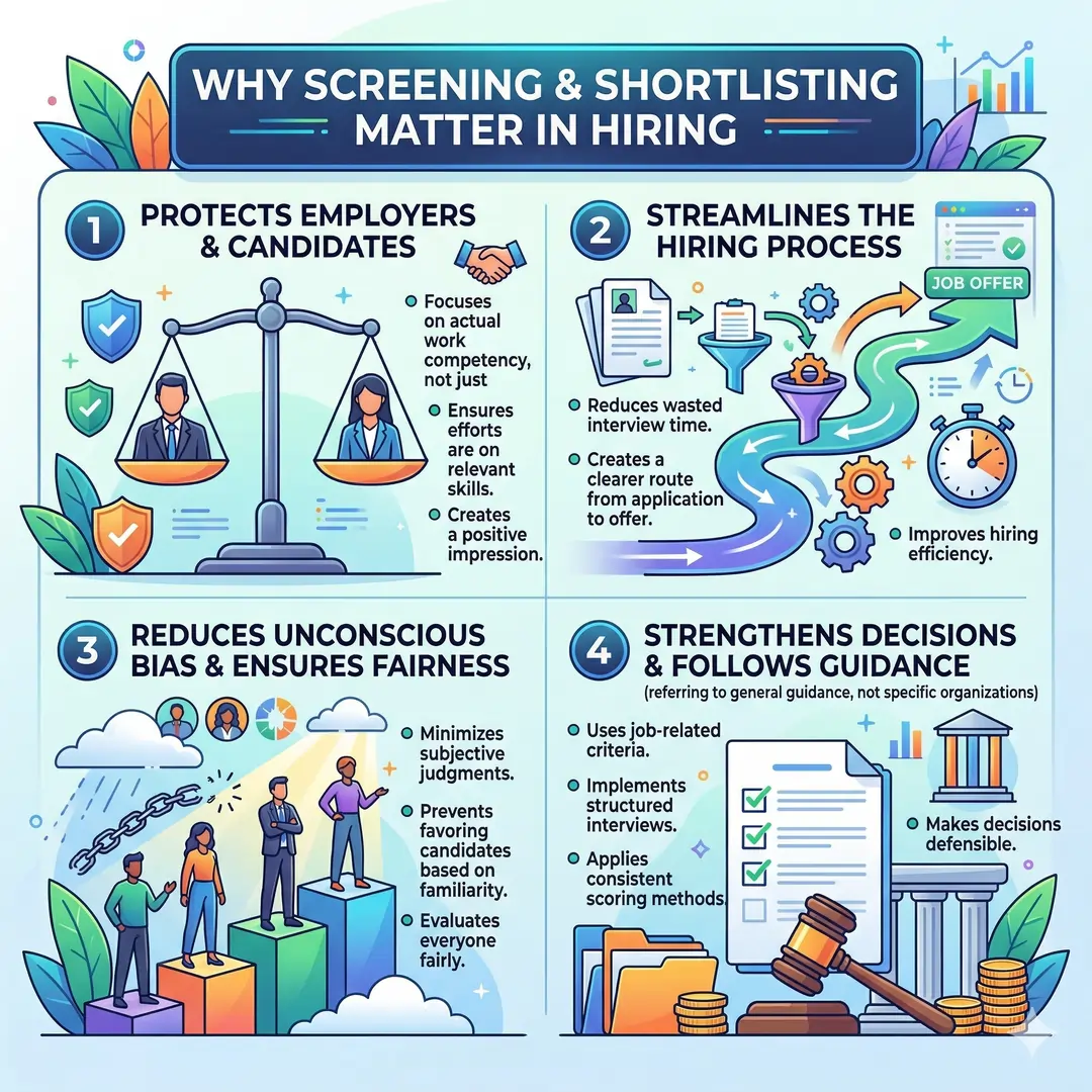 Why screening and shortlisting matter Why screening and shortlisting matter
