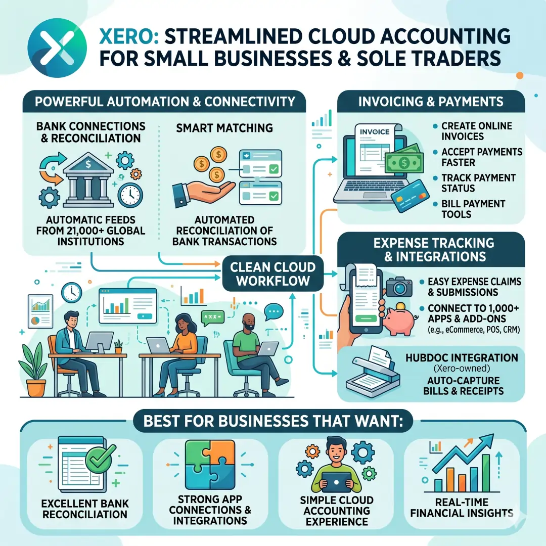 Xero is a cloud accounting platform designed for small businesses and sole traders